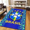 Brazil National Football Team Carpet Rug for Living Room Bedroom Home Sofa Decoration,Kids play Non-slip Floor Mat