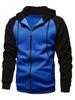 Cappotto con cappuccio in pile con cerniera Autunno Primavera Casual da Uomo Taglie Forti Pullover Largo Maniche Raglan Felpa Top
