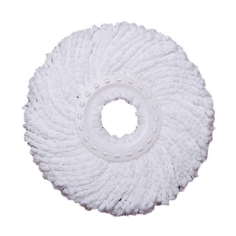 

Practical Round Rotate 360 Degree Micro Fiber Mop Head whiteWhite collar#0