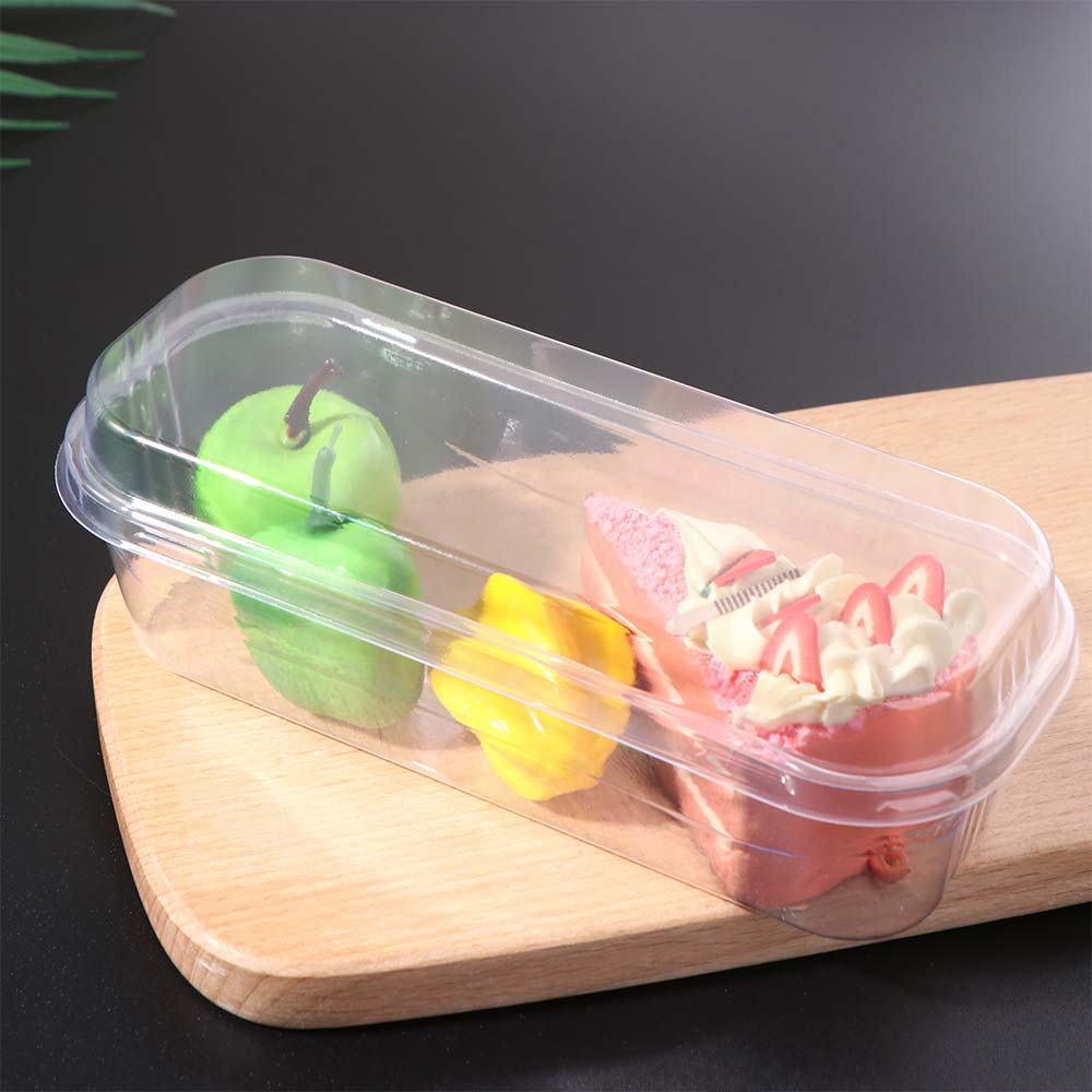 Disposable Mousse Dessert Box With Lid Square Acrylic Food Cake Cup Clear Plastic Cups  Salad