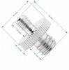 Adapter Connector Photographic Screw 1/4" - 3/8 Tripod Male Adapter