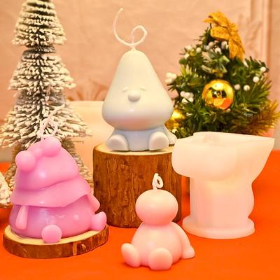 DIY Elf Christmas Tree Candle Mold – Scented Silicone for Holiday Decor