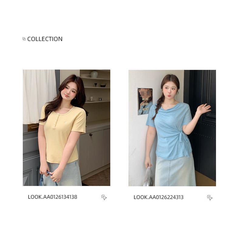 Spring 2026 One-Shoulder T-Shirt & Irregular Micro-Flare Pants Set