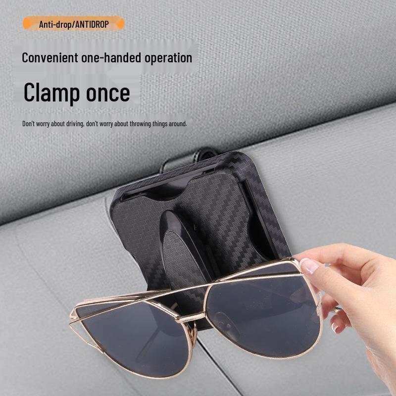 Carbon Fiber Car Visor Clip for Sunglasses and Documents
