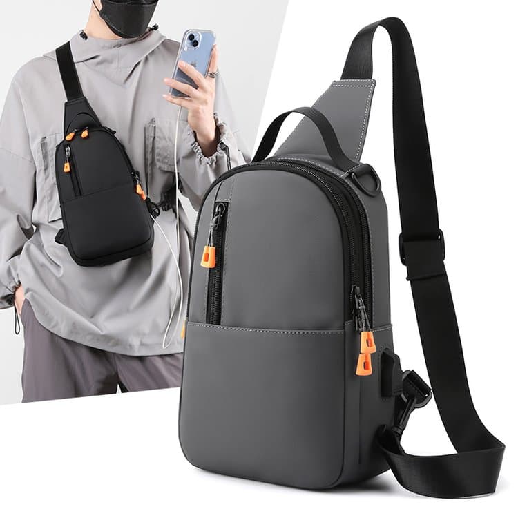 Neuer Trend Herren Brusttasche Mode Lässig Umhängetasche Multifunktional Wasserdicht Crossbody Tasche Bauchtasche