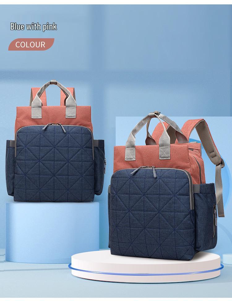 Doppelschulter-Großraum-Einfarbig-Multifunktionale Mama-Tasche mit isolierter Aufbewahrung für Milchflaschen.