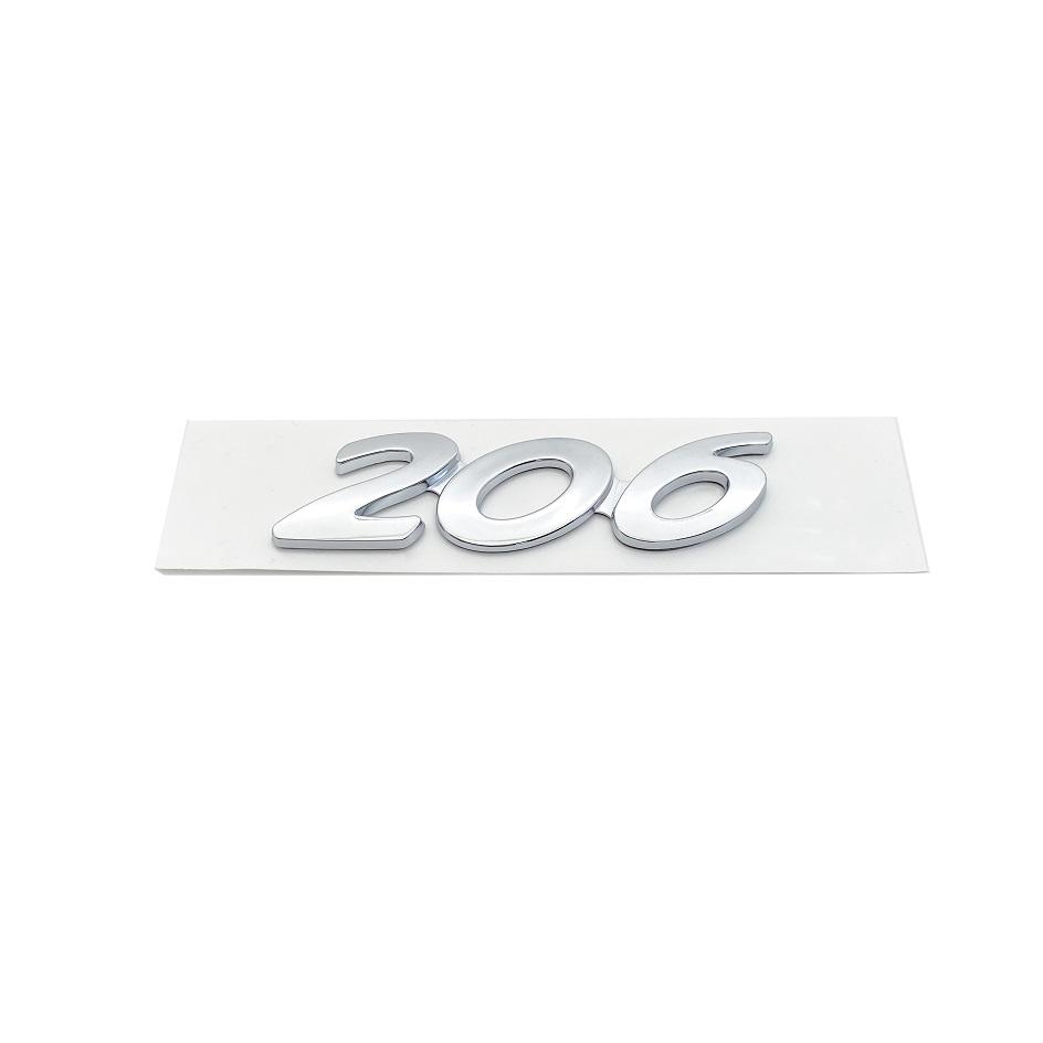 2026 Horká Samolepka na Auto 3D Černé Stříbrné Písmena 206 207 301 307 308 408 508 Znak pro Peugeot Auto Blatník Kufr Zadní Logo Samolepka