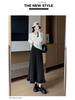 2025 Autumn/Winter High-Waisted Knit Pleated A-Line Skirt: Korean Style, Versatile, Casual, and Elegant.