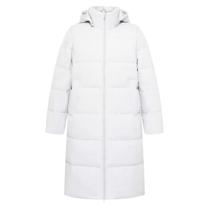 

Snow Flying Official Authentic Products Fall and Winter Simple Korean Style Women s Mid Length Long Length Slim Fit Warm Outwear down Jacket White | 8162 170/92A
