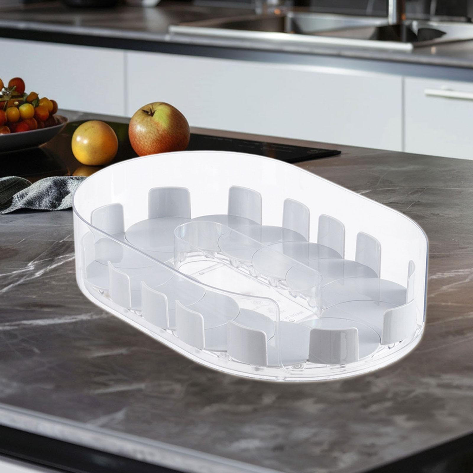 

Rotating Tray for Organizing Spices And Condiments in Pantry Clear