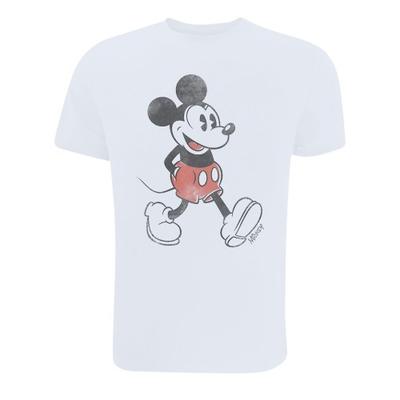 Mens Walking Mickey Mouse Cotton T-Shirt