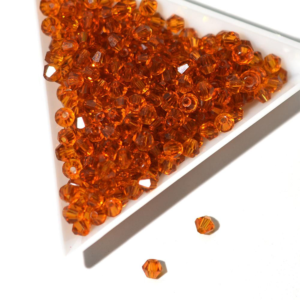 4MM Faceted Austrian Crystals Glass Beads Bicone Shape Spacer Loose Beads for Jewelry Making DIY