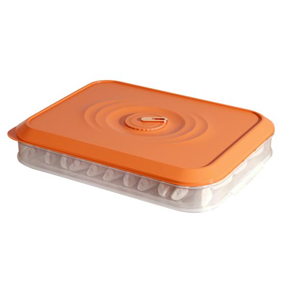 1pc Refrigerator Organizer, Dumpling Storage Box, Food Storage Containers with Lids, Fresh Keeping Box, Stackable Kitchen Organizer