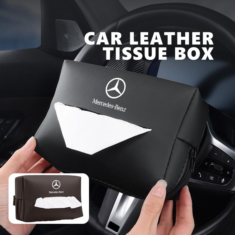 CVSD2 For Benz Car Seatback Tissue Box Leather Armrest Paper Case Storage Bag Accessories CITAN VITO SPRINTER CLS SLK Sport ML C200