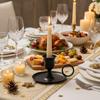 2 Piece with Holding Ring Desktop Candlestick Retro Candle Stand  Restaurant