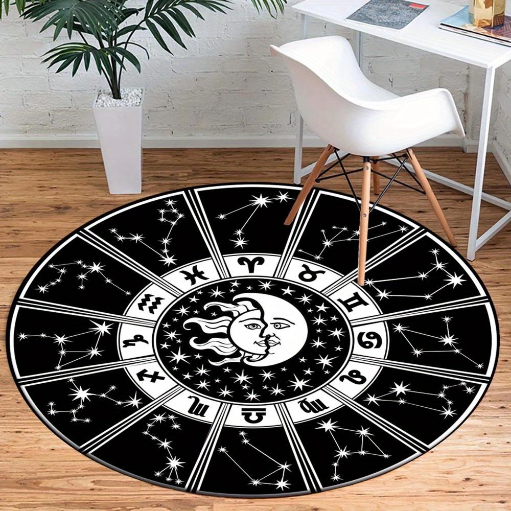 Pattern Round Floor Mat, Non-slip for Living Room Bedroom Chair Carpets Home Decor Gifts, Home Decor Room Decor Ou