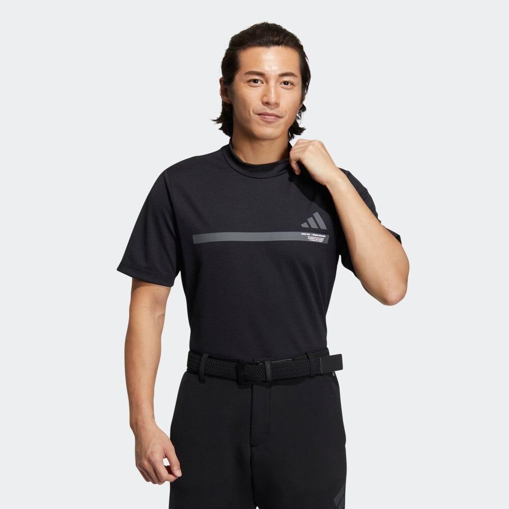 adidas Logo Solid Short Sleeve Shirt Men Tops Black HZ1416