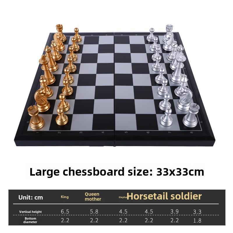 Foldable Magnetic Chess Set: Compact Chessboard for Children's Parent-Child Entertainment and Puzzle Fun