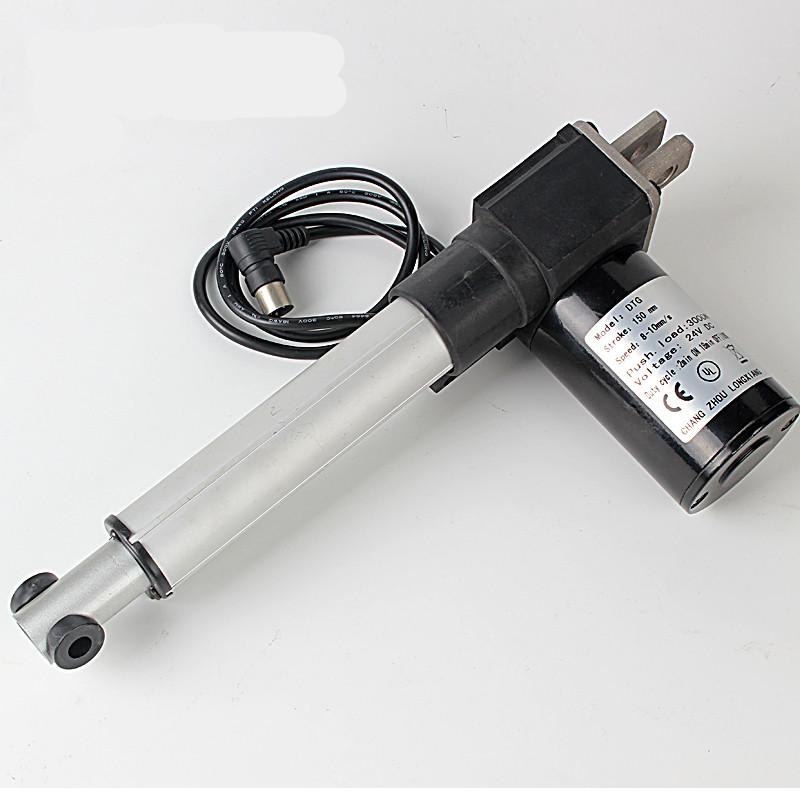 24V 6000N 50/100mm lineární pohon Zdvih motoru pro velké zatížení DC nastavitelný aktuátor Tor otvírač Elektromotor lineární