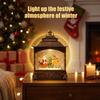 Vintage Snow Globes Light Christmas with LED Light, Up Sphere Decoration Lantern Lantern, Battery/USB Powered Swirling Glitter Indoor Decorations