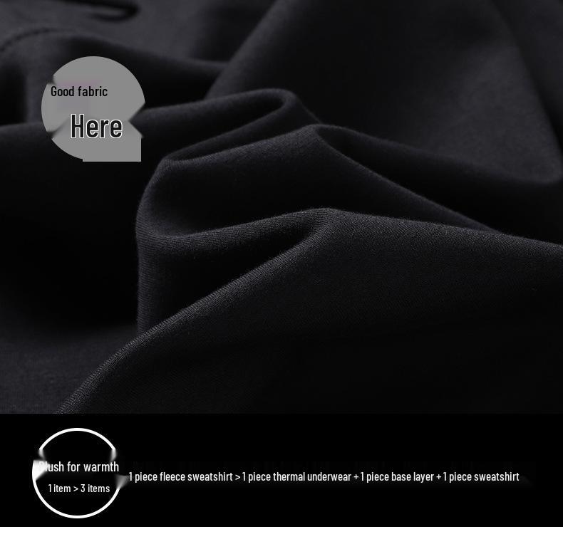 Men's Plus Velvet Loose Trendy Brand Hoodie - 2021 Autumn/Winter Collection, Solid Color, Warm and Casual.