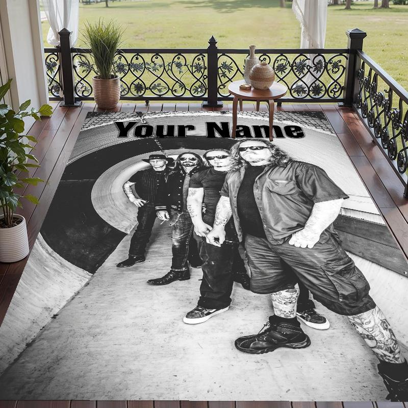 Custom Name Böhse Onkelz Crystal Velvet Floor Rug Personalized Text Soft Carpet Home Decor