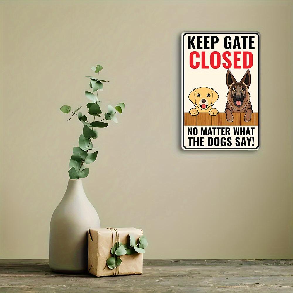 Mfoever Venicor Dog Keep Gate Closed Sign X Inches Dog On Premises Outdoor Sign Welcome Dog Door Sign