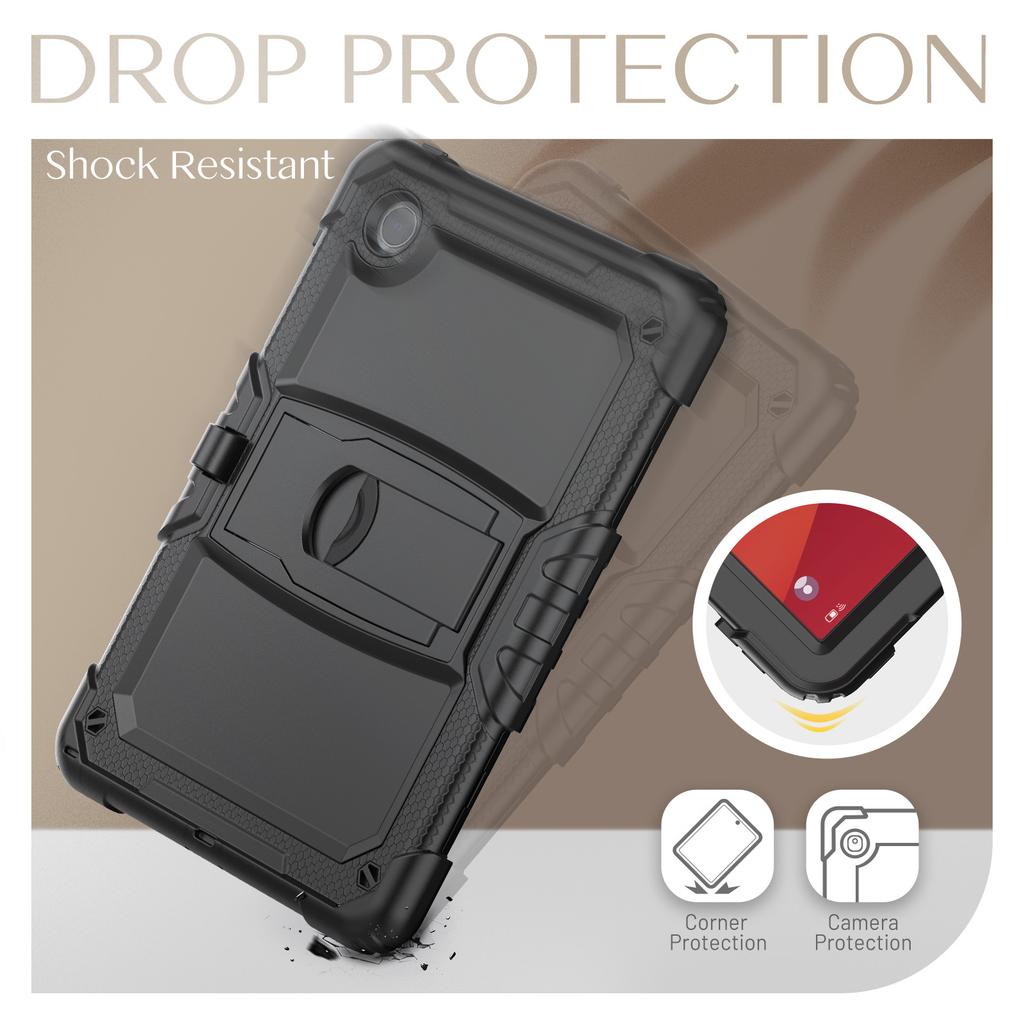 Para Lenovo Tab M11/Xiaoxin Pad 11 2024 TB-330FU/TB-331FC Capa PC+Silicone Suporte Capa para Tablet com Alça