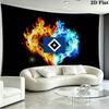Hsv bilder Wall Tapestry Aesthetic Wall Hanging Printed Fabric Blanket Decorative Tapestries for Bedroom Living Room Home Decor
