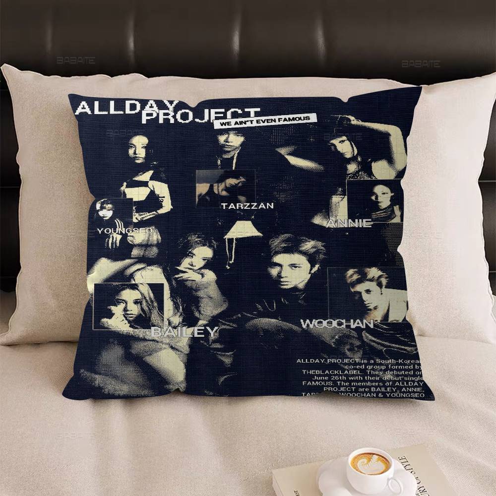 Kpop ALLDAY PROJECT Pillow Anime Pillow Sofa Bed Head Pillow Cover Cushion Cover 45x45 Cm Fashion
