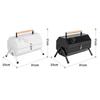 Portable Multi-functional Charcoal BBQ Grill Set with Rack
