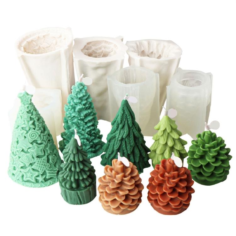 Christmas Tree Candle Molds Handmade Castings Molds Scented Candle Molds Clay Molds Plaster Molds Epoxy Resin Molds