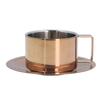 Kaffeetasse Schlicht Genial 304 Edelstahl Kaffeetassen-Set mit Kaffeeteller für Zuhause Outdoor