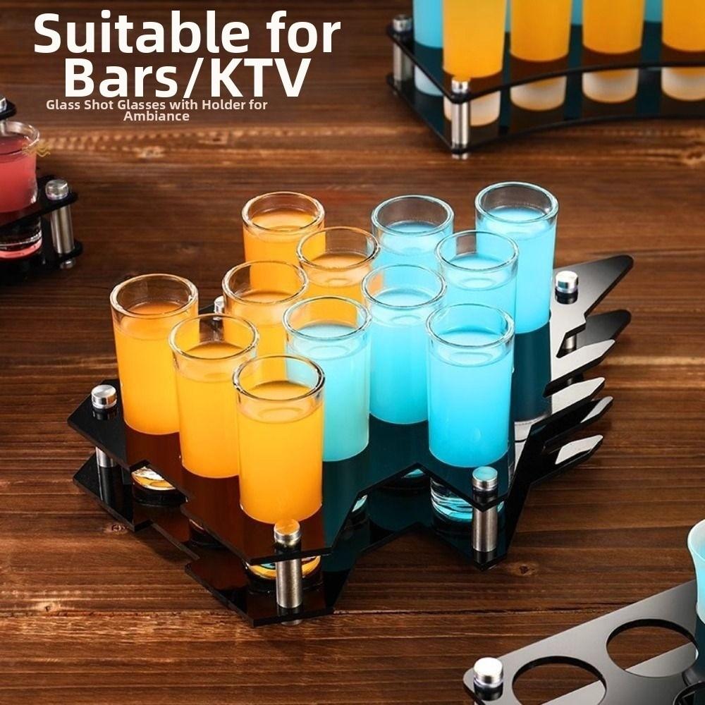 Round Hole Shot Glasses Holder 38mm Wine Cup Shelf Shot Glass Display Stand Restaurant Service