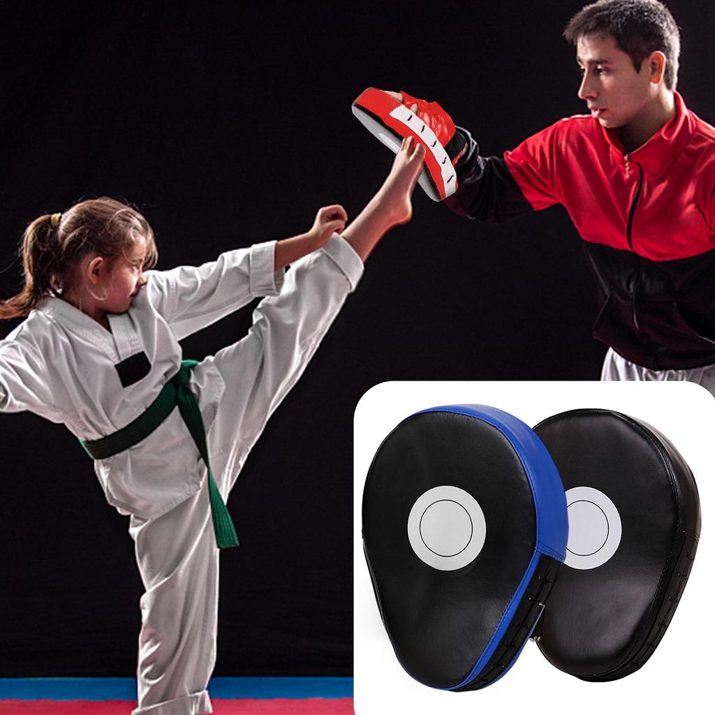 Boxing Pads Mitts Thickened Curved Boxing Training Pads PU Leather Punching Mitts for Adults Shock-absorbing Martial Arts Pads