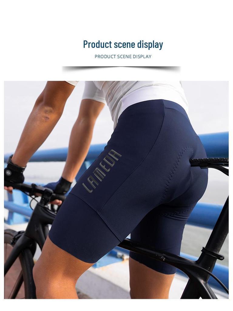Lampaida Men's Summer Cycling Bib Shorts - Shock-Absorbing, Professional Mountain Bike Pants