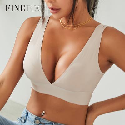 Women Deep V Bras Female Push Up Padded Tops Sexy Wireless Underwear Ladies Plus Size Bralette Girls Intimates Lingerie