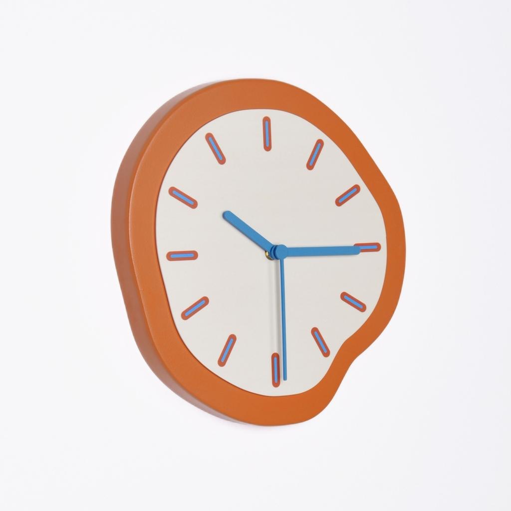 Modern Simple Orange Home Fashion Wall Clock High-end Design Decoration Living Room White Wall New Clock