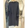 Side Slit Knitted Dress Women's Casual Autumn And Winter Female Loose Simple Long Sweater Skirt Korean Elegant Long Dresses