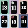 Number Football Baseball No 8 22 23 24 10 Cover for Apple iPhone 15 14 Plus 13 12 Mini Pro Max XR + 13Pro 14+ 15+ Case