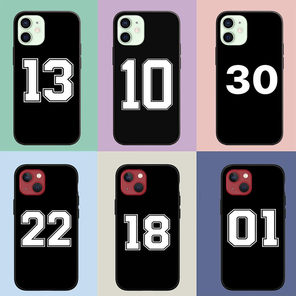 Number Football Baseball No 8 22 23 24 10 Cover for Apple iPhone 15 14 Plus 13 12 Mini Pro Max XR + 13Pro 14+ 15+ Case
