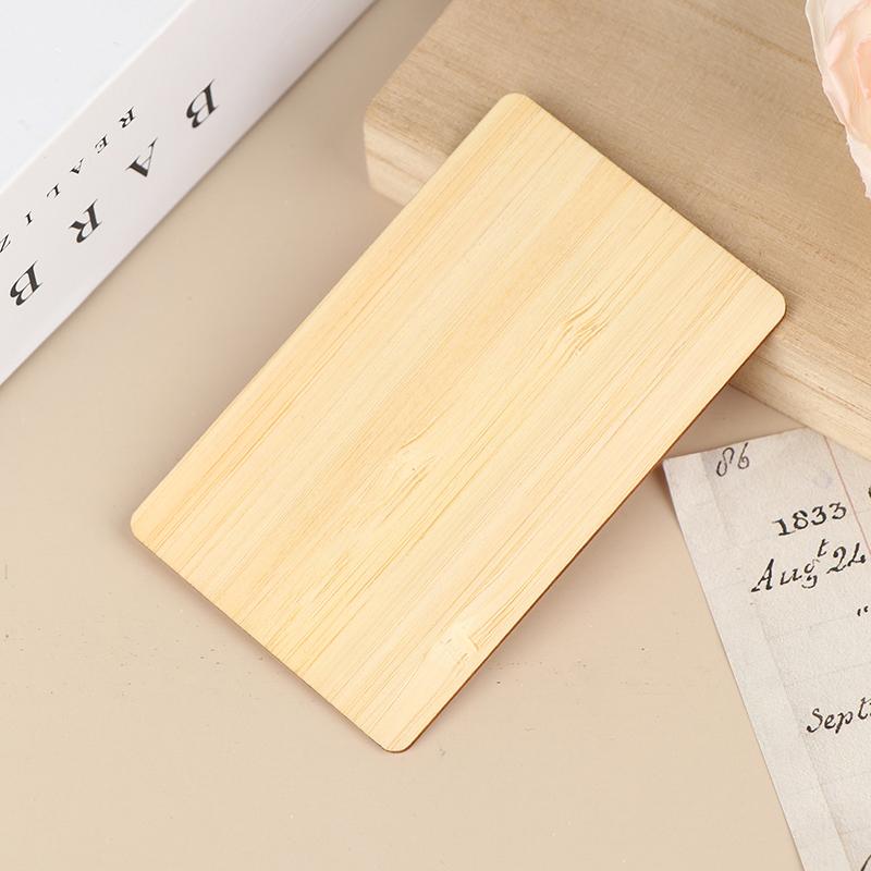 Wooden Blank Nfc Card 13.56Mhz Rfid Tag 504Bytes 215Ntag Chip Membership Contactless Social Recognition Lasercard