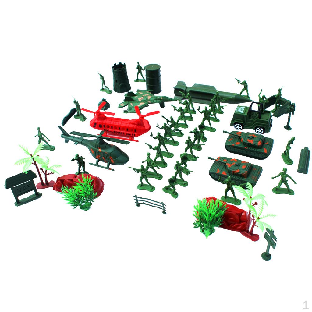 52pcs/Lot Toys Soldier Model Action Figure With Scene