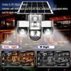 V380 Pro Solar Camera 3 Lens WiFi Security Cameras Outdoor Smart Home Solaire Power PTZ IP 15MP Night Vision CCTV Surveillance