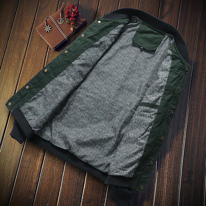 Jachetă pentru bărbați colorblock mozaic Jachetă casual cu nasturi Jachetă pentru bărbați la modă