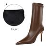 Fashion High Quality Women Ankle Boots Fashion Soft Leather Women Shoes Street Style Pointed Toe Thin Heels Ladies Boots Shoes for Women
