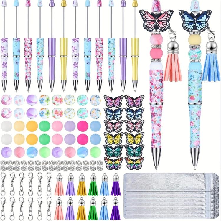 

Kids Students Black Inks Rollerball Pen DIY Beaded Pen Office School Supplies 1