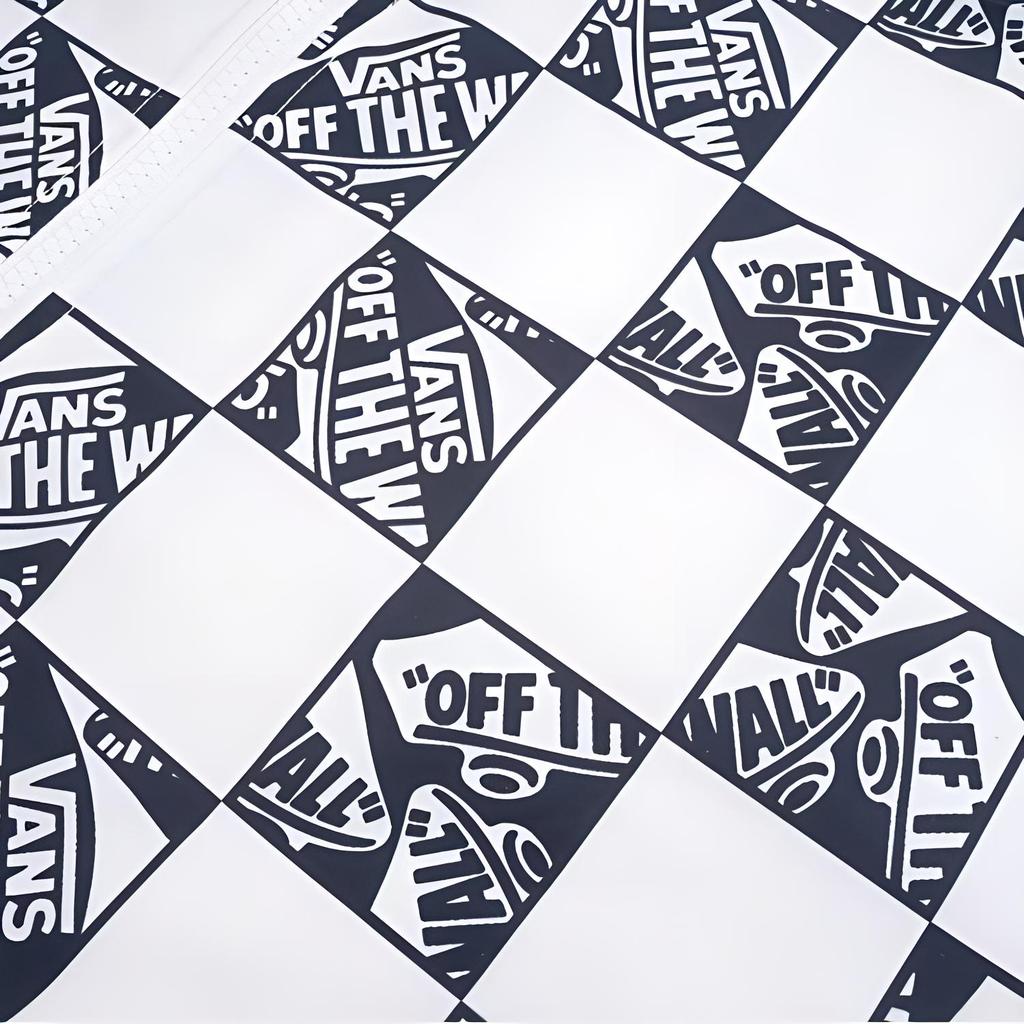 Vans Off The Wall Check Skate Bomber Comfortable Zipper Versatile Long Sleeve Jacket Women Jackets Black White VN000GQSCRY