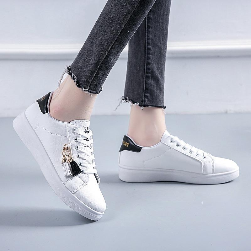 Weiße Schuhe Lässig Sport Frühling und Herbst Damenschuhe