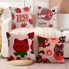 Cute Strawberry Print Cushion Cover Natural Linen Organic Fabric DoubleSided Printing Sofa Home Decor Breathable Bed Pillow